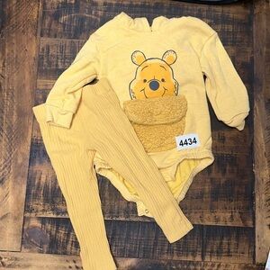 Disney baby12 months Winnie the Pooh hooded outfit. Great preowned condition